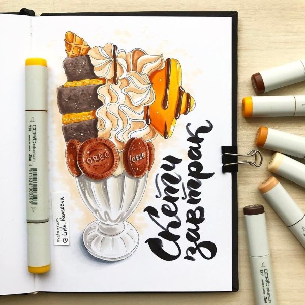 Рисунки маркерами для начинающих