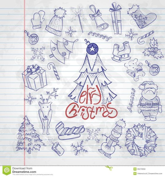 Узор в тетрадь новогодний