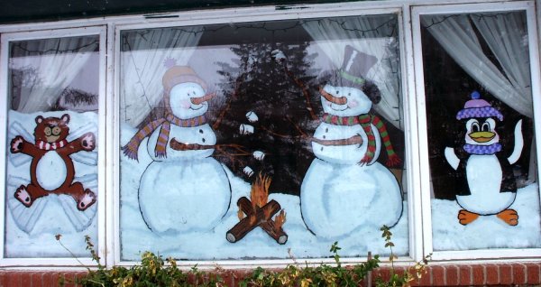 Роспись окон на НГ