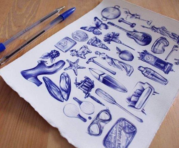 Зарисовки ручкой