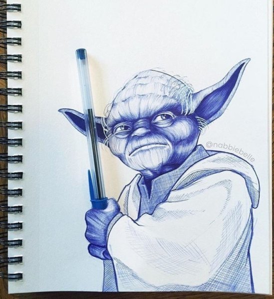 3д рисунки шариковой ручкой