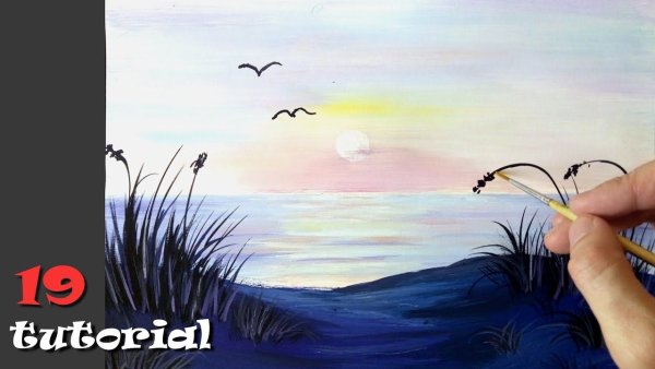 Лошадь гуашью