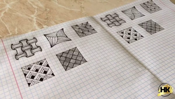 Простые рисунки в тетради