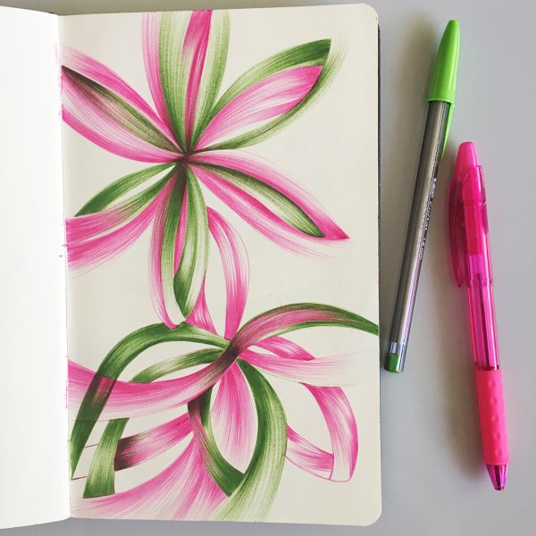 Рисование цветными ручками