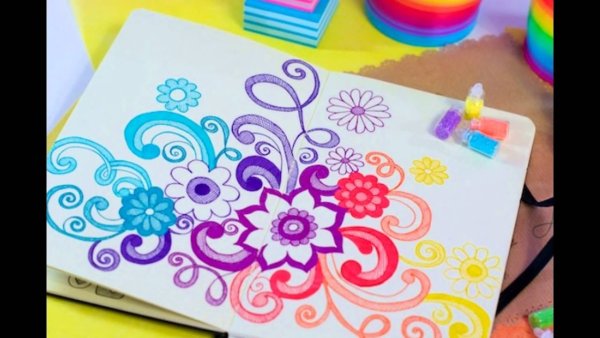 Рисунки лёгкие цветные простые