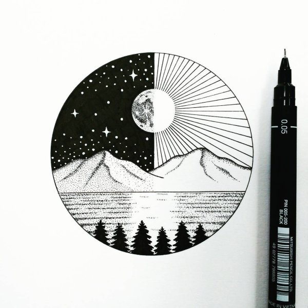 Идеи для рисования лайнером