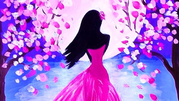 Рисование Ромашковое поле