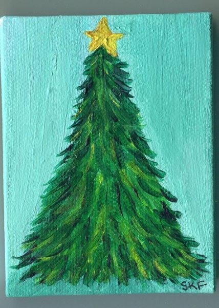 Рисование Новогодняя елка