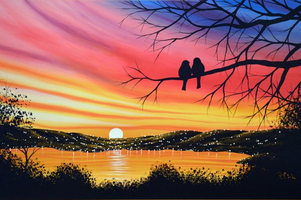 Пейзаж в теплых тонах