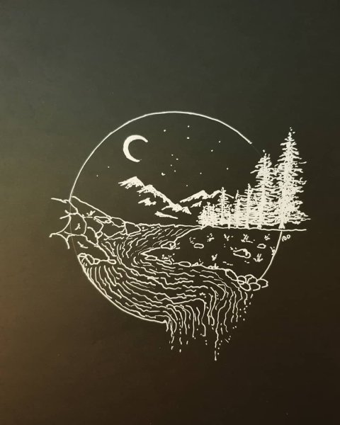 Рисунок начорнои. Бумаги