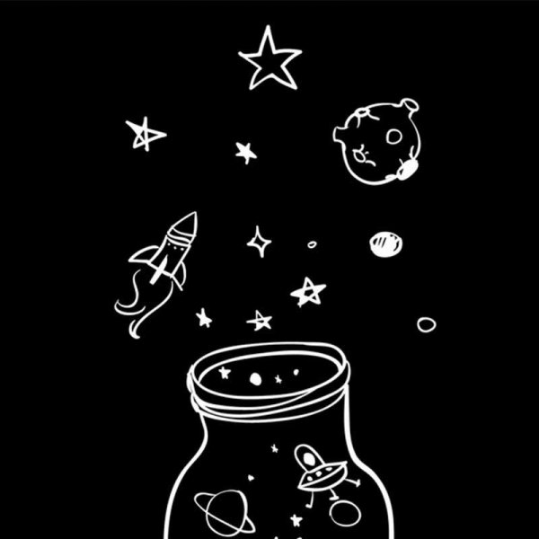 Рисунки на чёрном фоне лёгкие