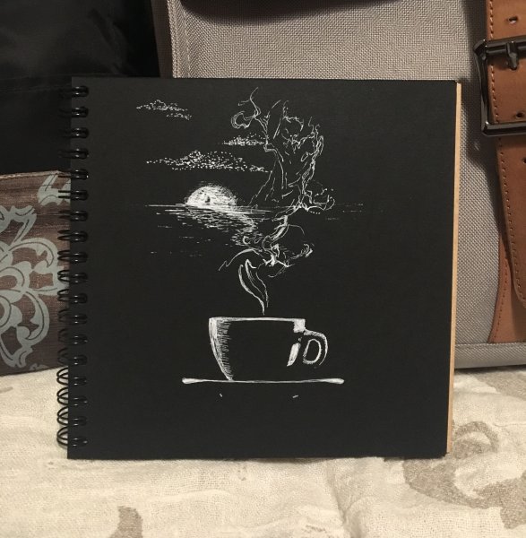 Скетчи на черной бумаге