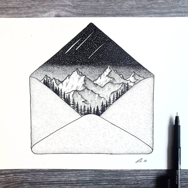 Горы для скетчбука