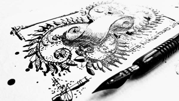 Перо рисунок