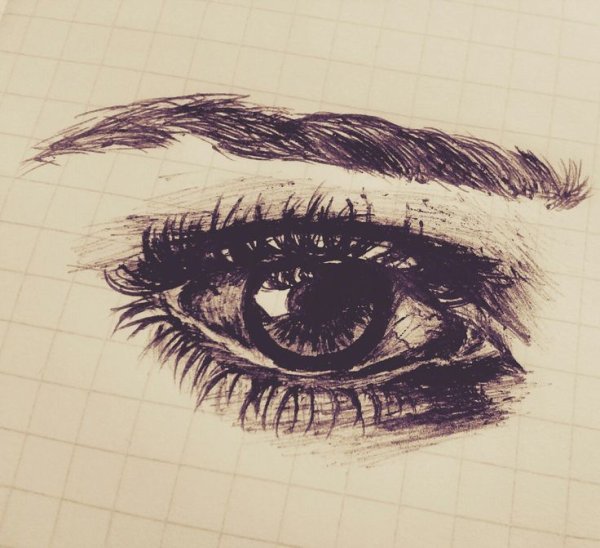 Красивый глаз ручкой