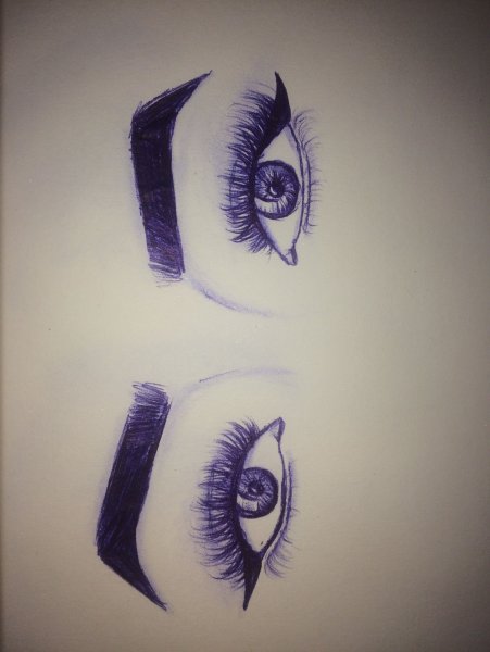 Глаз ручкой пошагово