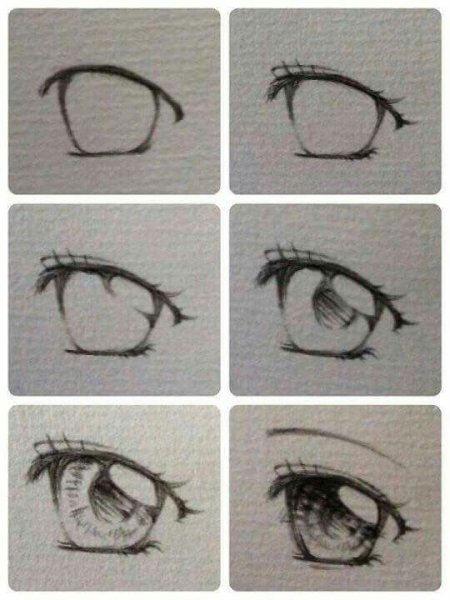 Рисунки для срисовки глаза
