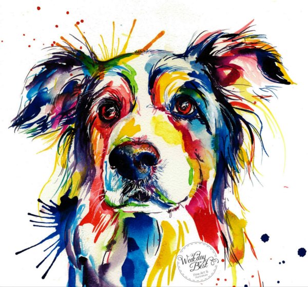 Поп арт акварелью животные