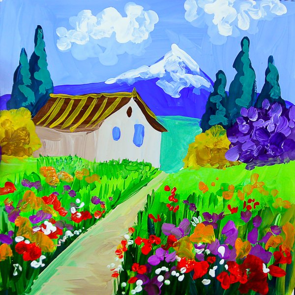 Рисунки гуашью легкие и красивые