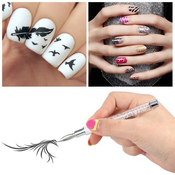 Несложные узоры на ногтях