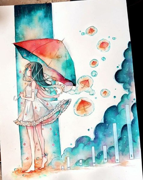 Рисунки акварелью