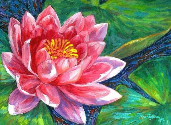 Цветы гуашью