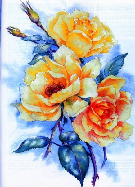 Красивые рисунки гуашью цветы