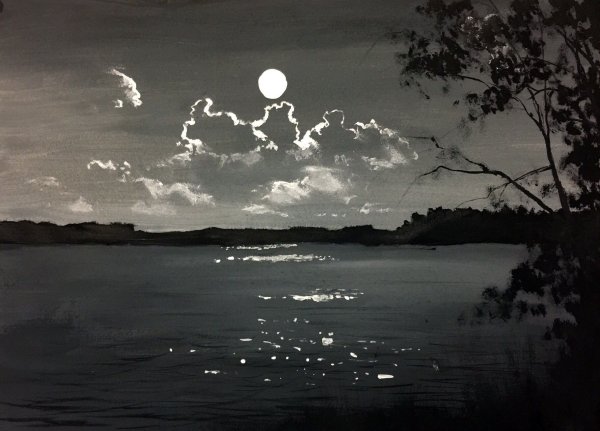 Рисунки белым по черному