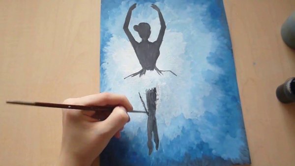 Рисунки акриловыми красками на бумаге