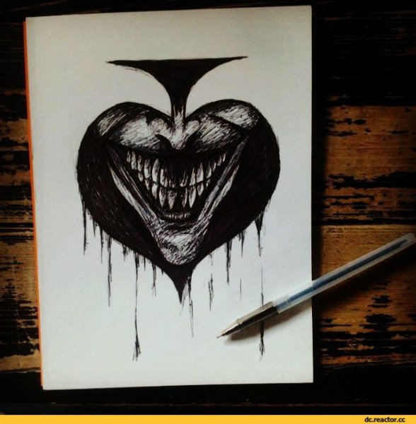 Joker рисунки ручкой