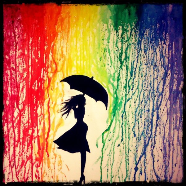 Простые рисунки красками