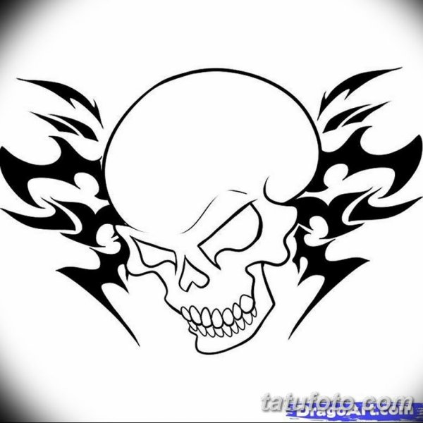 Тату черепа легкие