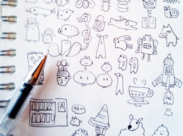 Надписи ручкой в тетради