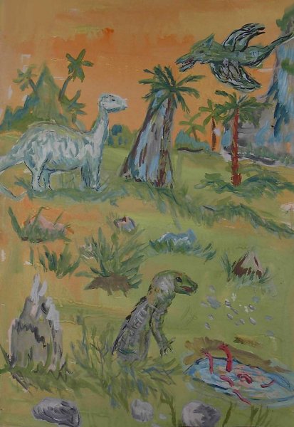 Нарисовать динозавра