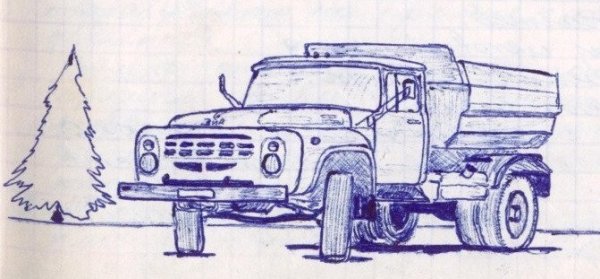 Арты машин карандашом