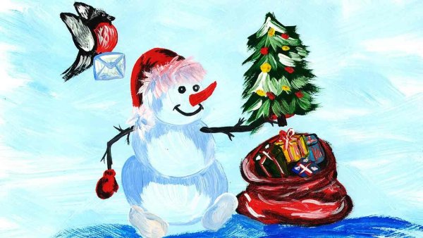 Новогодние картины легко