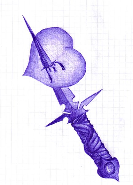 Зарисовки ручкой в тетради