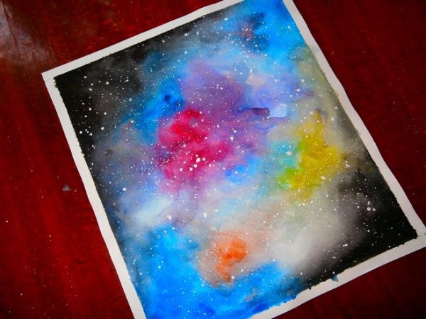 Техника набрызг дерево