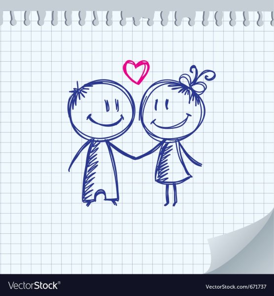 Лёгкие рисунки про любовь
