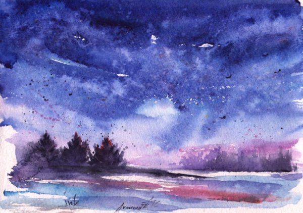 Пейзаж в холодных тонах