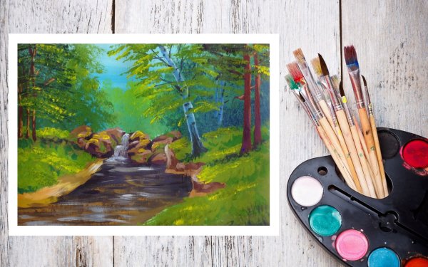 Поэтапное рисование пейзажа