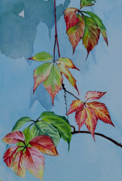 Рисование осенние листья
