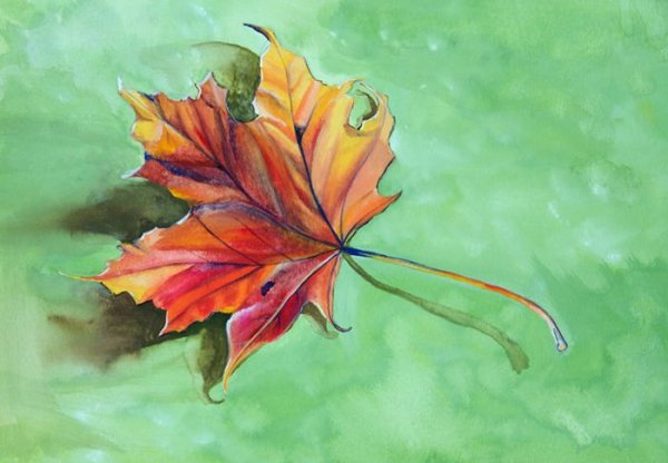 Осенние листья пастелью