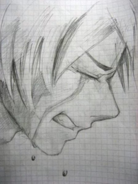 Аниме в тетради ручкой