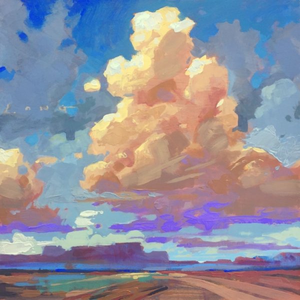 Небо гуашью