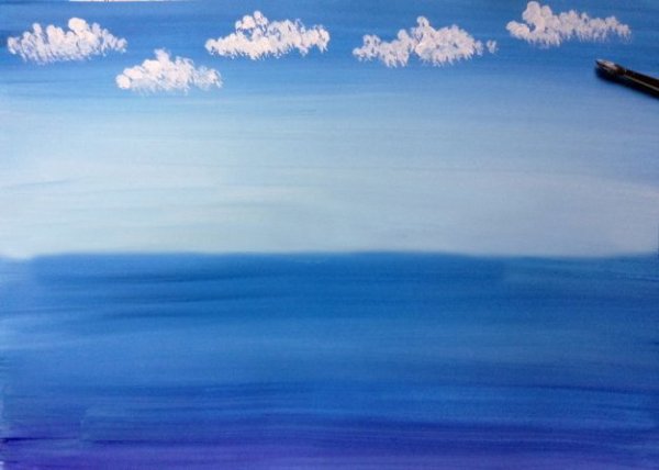 Облака красками