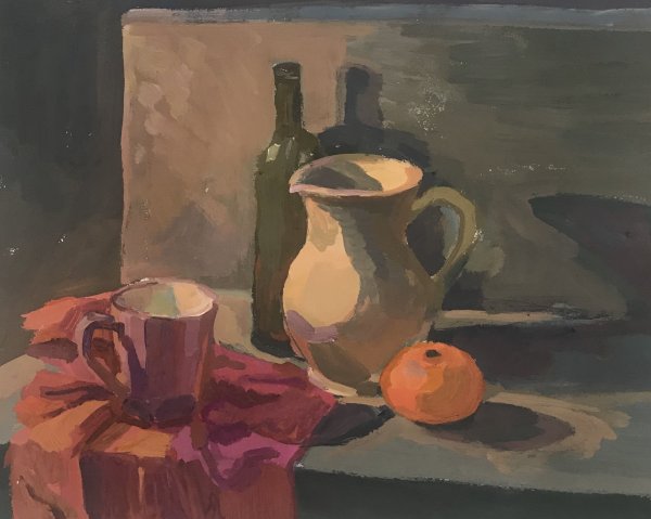 Живопись натюрморт гуашью