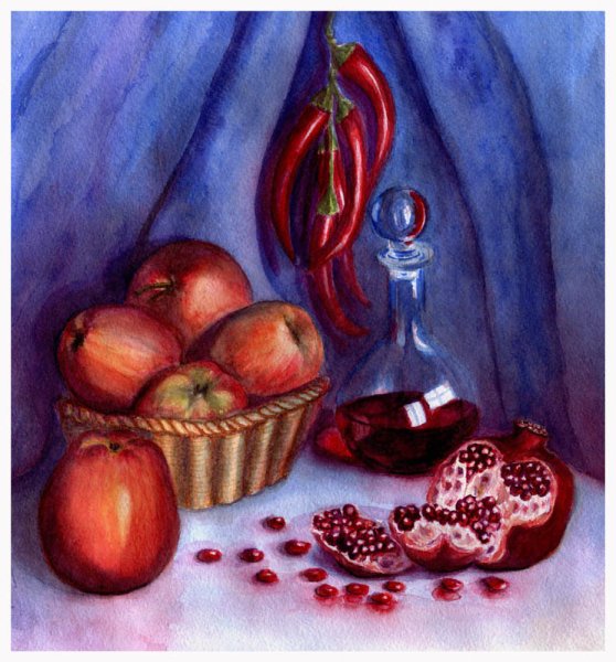 Натюрморт акварелью
