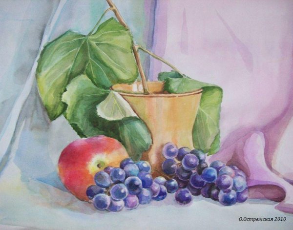 Натюрморт акварелью для начинающих