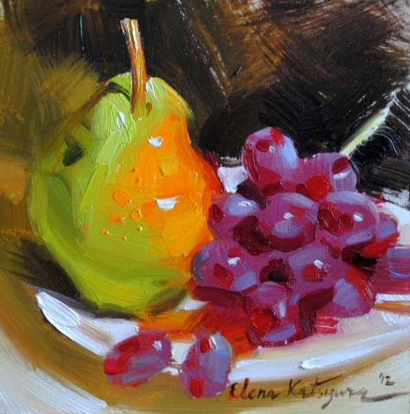 Елена Кацура живопись фрукты